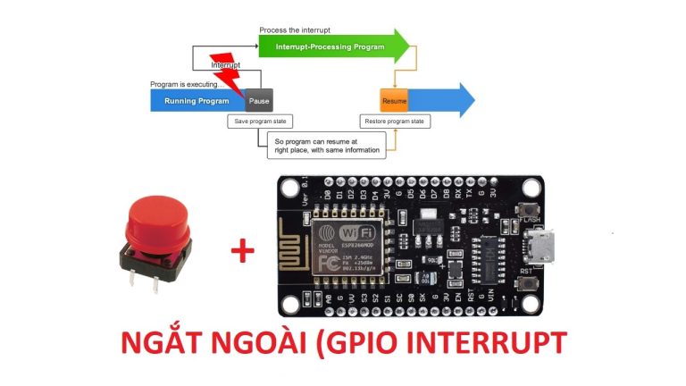 Ngắt ngoài trên esp8266 - GPIO interrupt esp8266