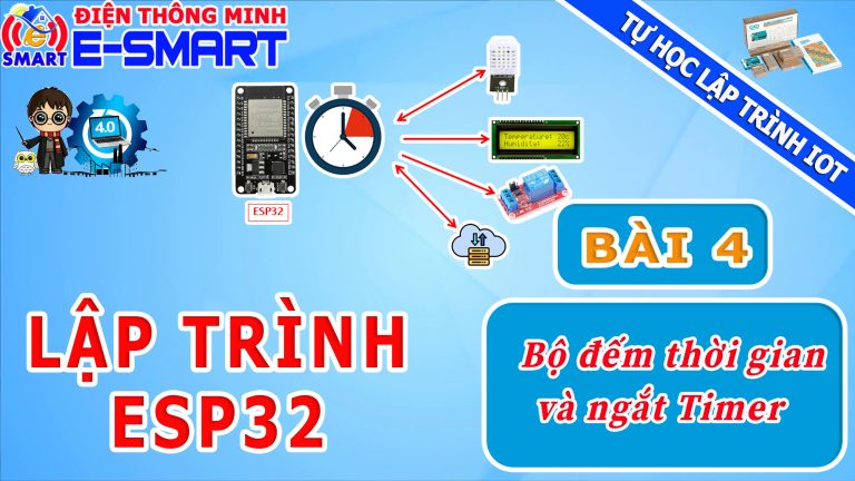 Bộ đếm thời gian và ngắt timer trên esp32