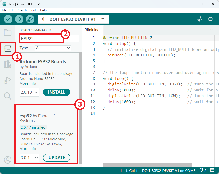 Cài đặt board ESP32 vào phần mềm Arduino IDE