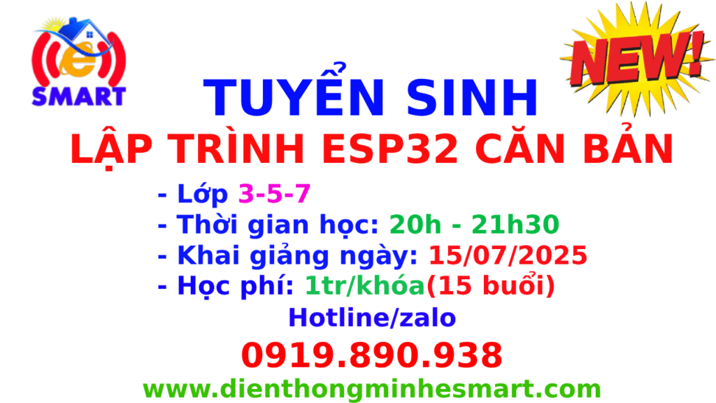 Lập trình esp32 căn bản