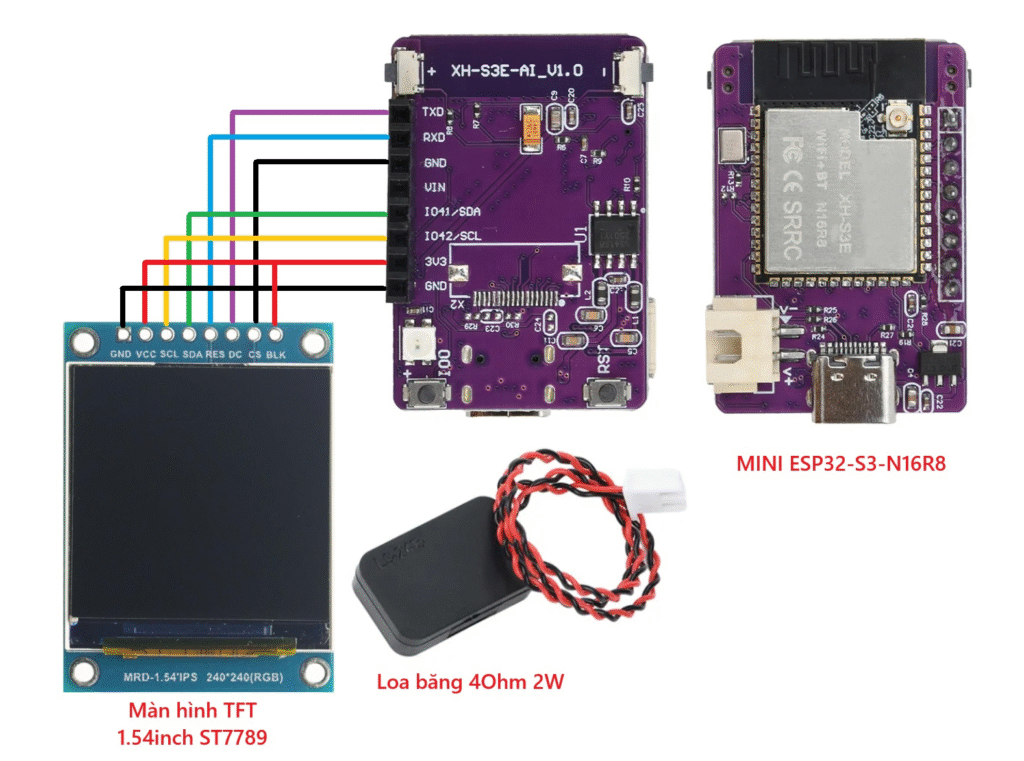 Board mini esp32-s3-n16r8 dùng cho chatbot ai xiaozhi