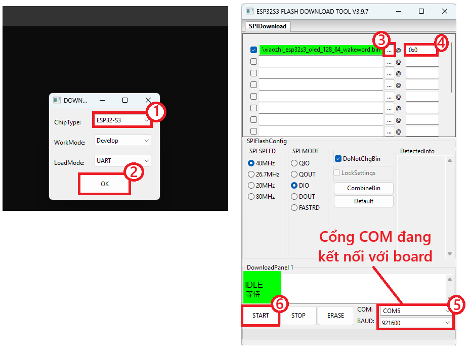 Hướng dẫn nạp firmware tiếng việt cho chatbot ai xiaozhi
