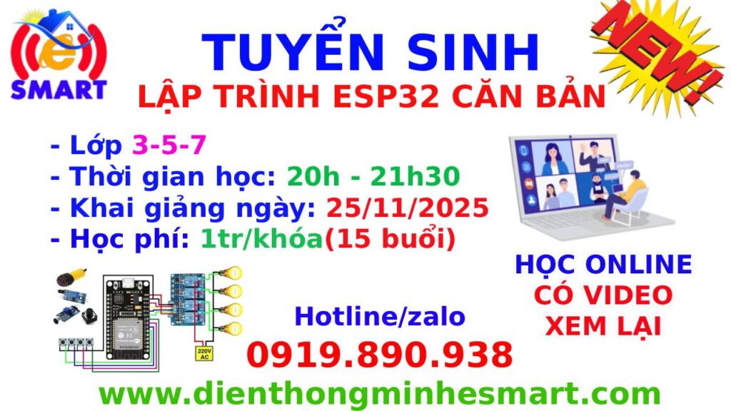 Lập trình esp32 căn bản