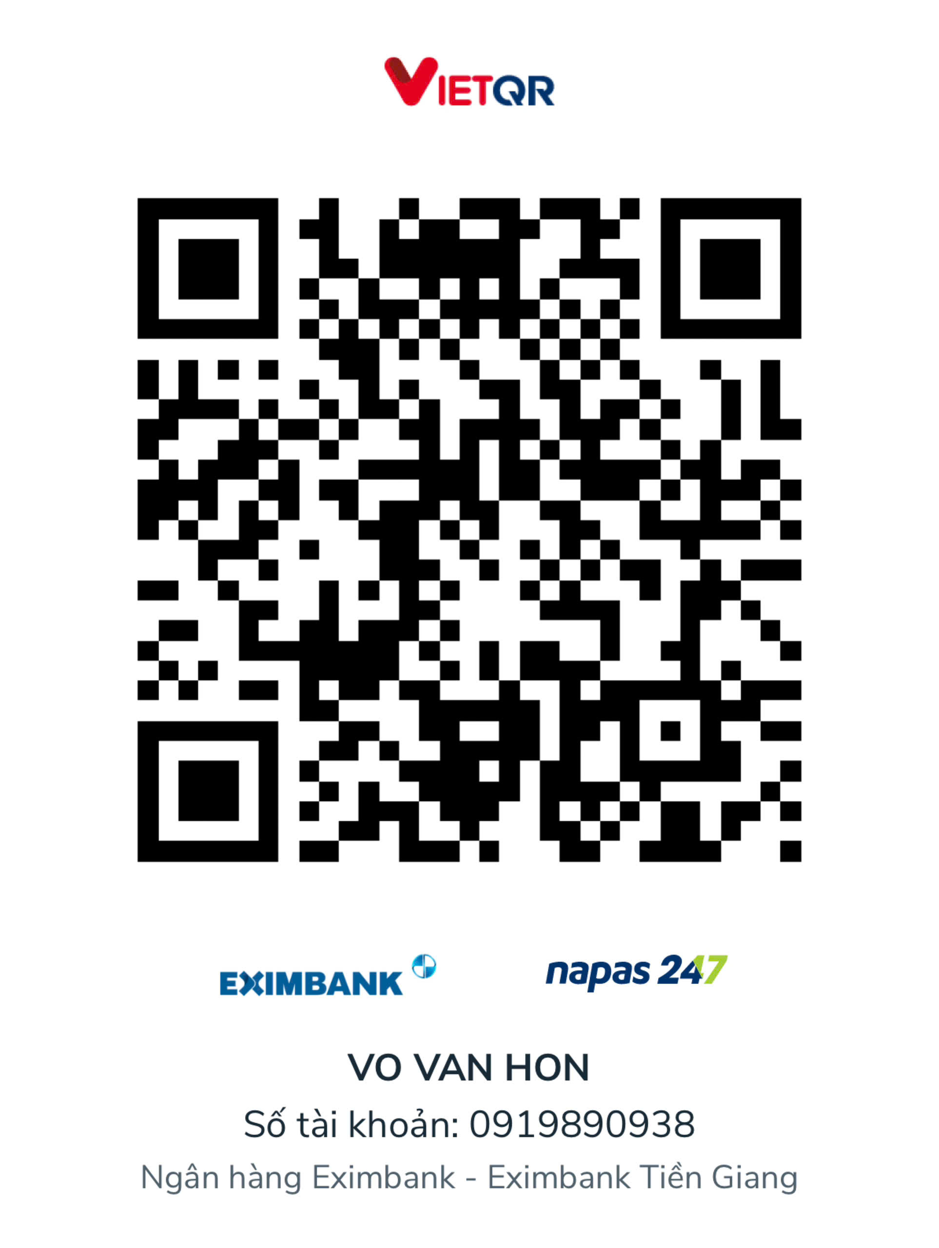 Mã QR tài khoản ngân hàng