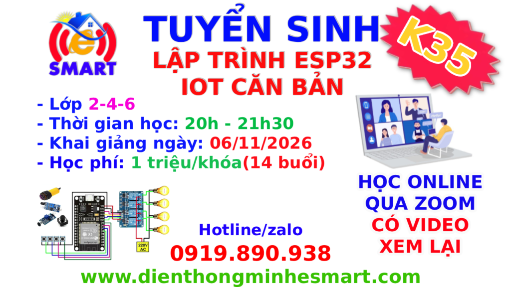 Lập trình esp32 iot căn bản